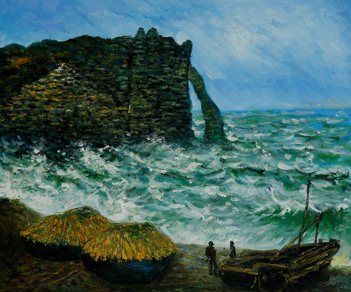 Rough Sea at Etretat by Claude Monet